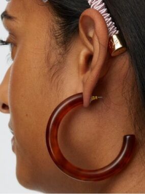 Lele Sadoughi Broadway Hoop Earrings In Sienna New